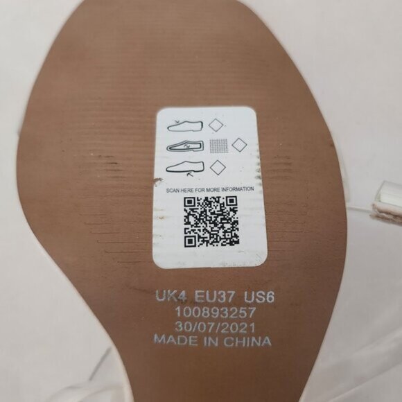 ASOS DESIGN Norton Nude Clear Barely There Heeled Sandals Size 6 USA b37 - Picture 10 of 10